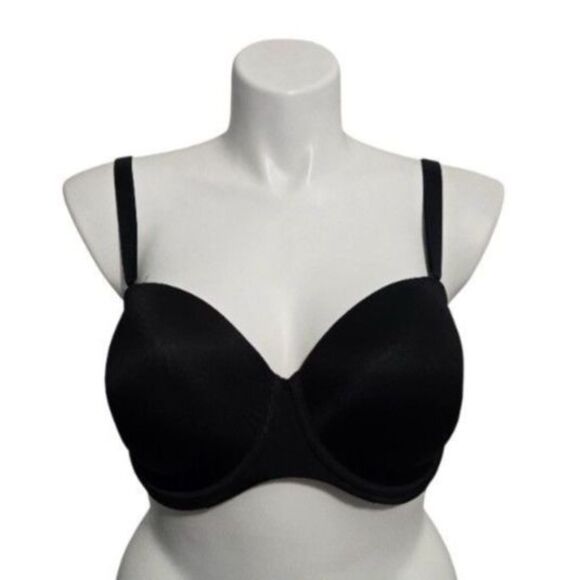 Cacique Multiway Strapless Wired Bra Women 40DDD Black Lane Bryant - Picture 1 of 9